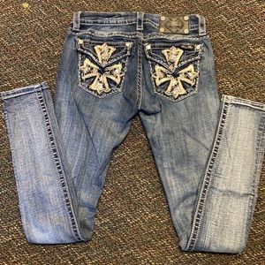 Miss me jeans skinny cross pocket size 26